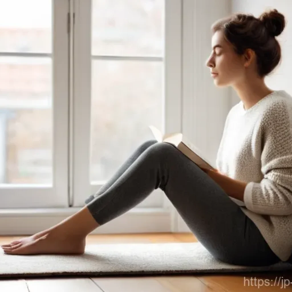 아침 루틴 성공을 위한 동기부여 전략 - **Prompt 1: Serene Morning Reflection**
"A candid shot of a young woman, mid-20s, with short, cu...