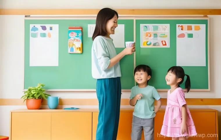 아침 루틴을 위한 패밀리 플래닝 기법 - **Prompt for "Preparation Board" and children's autonomy:**
A bright, cheerful morning scene ins...